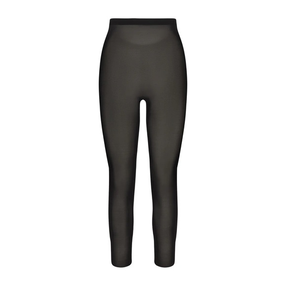 NWT SKIMS Sheer Sculpt Low Back Cropped Legging in Onyx Black Size 2X - Picture 5 of 12